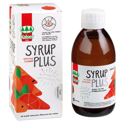 Kaiser Syrup Plus Orange Flavor Σιρόπι για τον Ερεθισμένο Λαιμό Γεύση Πορτοκάλι 200ml Kaiser Syrup Plus Orange Flavor Σιρόπι για τον Ερεθισμένο Λαιμό Γεύση Πορτοκάλι 200ml