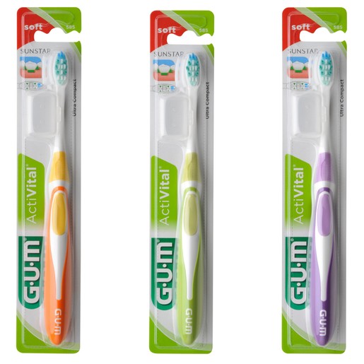 Gum ActiVital Ultra Compact Soft Οδοντόβουρτσα με Θήκη Προστασίας (585) Gum ActiVital Ultra Compact Soft Οδοντόβουρτσα με Θήκη Προστασίας (585)