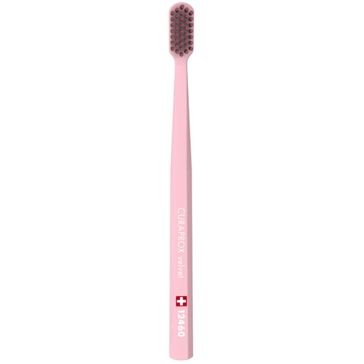 Curaprox CS 12460 Velvet Toothbrush 1 Τεμάχιο - Ροζ / Μπορντό