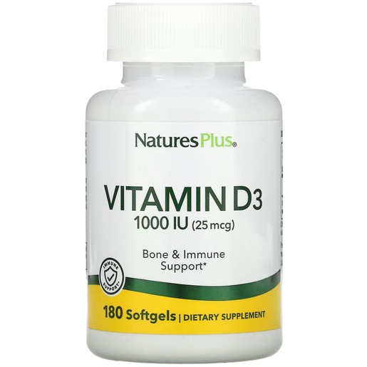 Natures Plus Vitamin D3 1000IU 180softgels Natures Plus Vitamin D3 1000IU 180softgels
