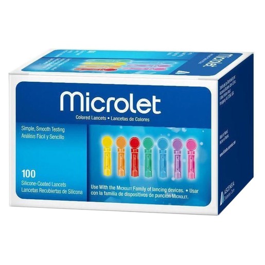 Microlet Coloured Lancets 100 Τεμάχια