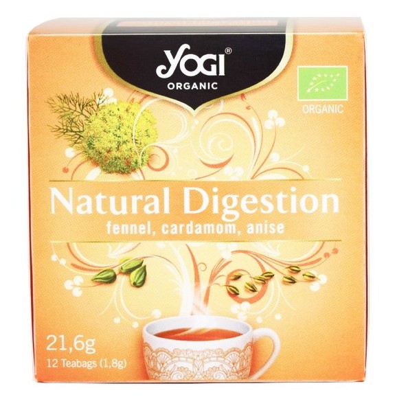 Yogi Tea Natural Digestion with Fennel, Cardamom & Anise 12 Teabags x 1.8gr