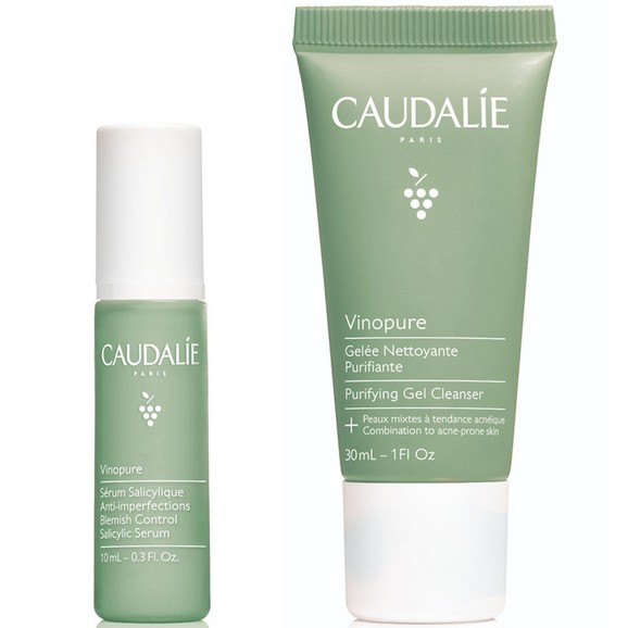 Δώρο Caudalie Vinopure Blemish Control Infusion Serum 10ml & Caudalie Vinopure Purifying Gel Cleanser Καθαρίζει το Δέρμα Χωρίς να το Αφήνει Ξηρό 30ml
