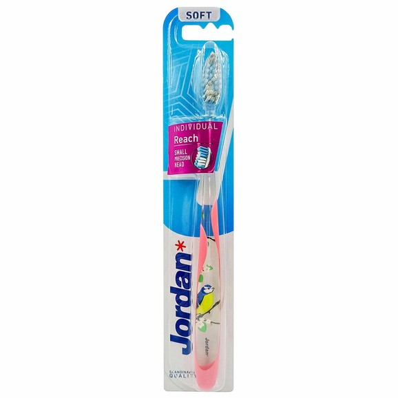 Jordan Individual Reach Soft Toothbrush 1 Τεμάχιο Κωδ 310041 - Ροζ