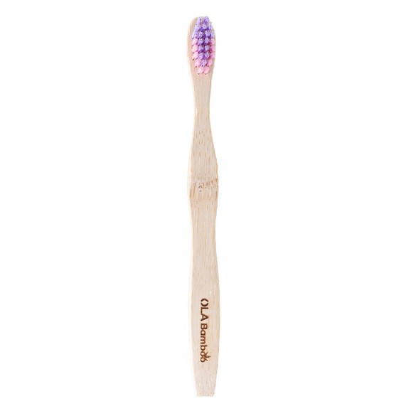OLABamboo Kids Toothbrush Soft 1 Τεμάχιο - Μωβ / Ροζ