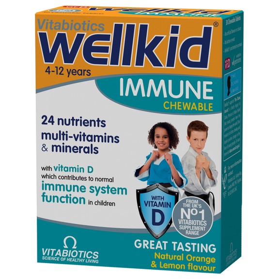 Vitabiotics Wellkid Immune Multivitamins & Minerals 30 Chew.tabs