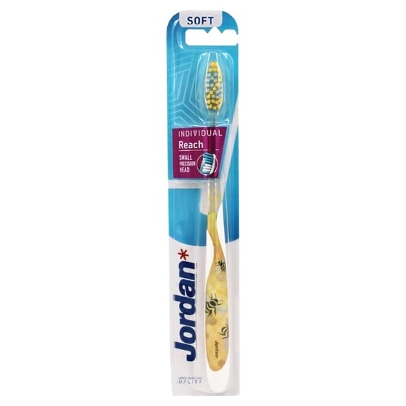 Jordan Individual Reach Soft Toothbrush 1 Τεμάχιο Κωδ 310041 - Κίτρινο