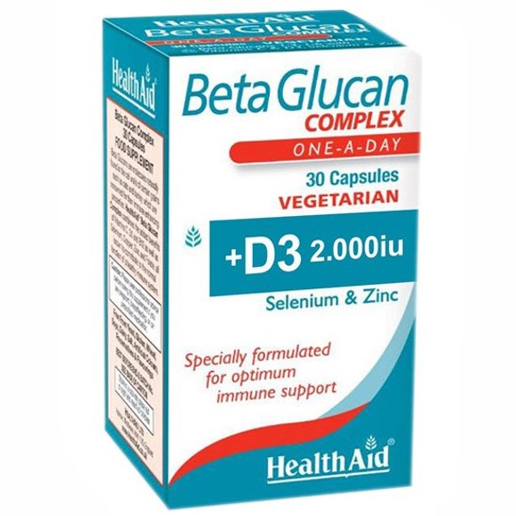 HealthAid BetaGlucan Complex για την Ενίσχυση του Ανοσοποιητικού  30veg.caps