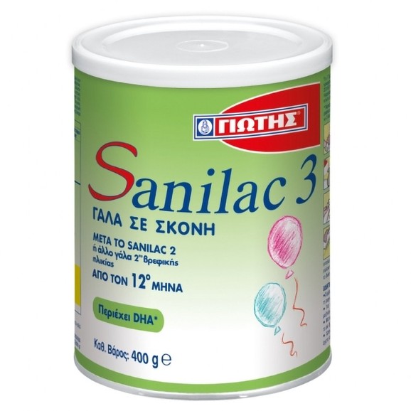 Sanilac 3 Γάλα για Παιδιά από τον 12ο Μήνα 400gr