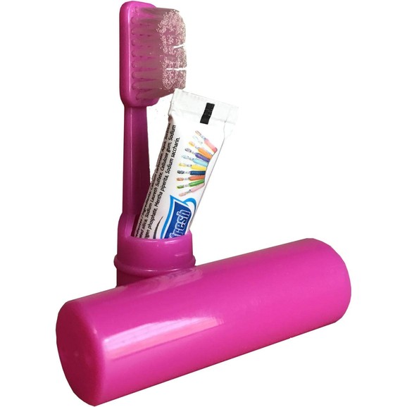 Δώρο Mini Size Οδοντόβουρτσα - Οδοντόκρεμα σε Ροζ Συσκευασία