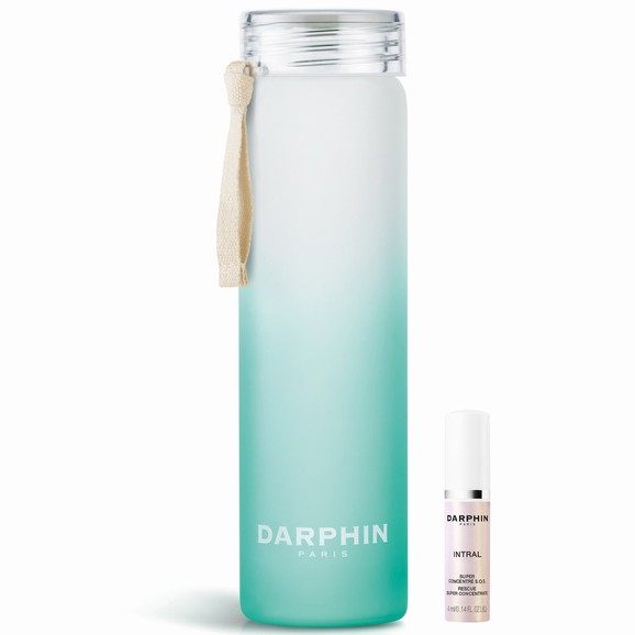 Δώρο Darphin Intral Rescue Super Concentrate S.O.S. Ενυδατικός Ορός 4ml & Darphin Water Bottle Green Γυάλινο Μπουκάλι Νερού
