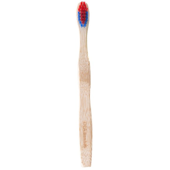 OLABamboo Kids Toothbrush Soft 1 Τεμάχιο - Κόκκινο / Μπλε