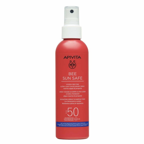 Apivita Bee Sun Safe Hydra Melting Ultra-Light Face & Body Spray With Marine Algae & Propolis Spf50, 200ml Apivita Bee Sun Safe Hydra Melting Ultra-Light Face & Body Spray With Marine Algae & Propolis Spf50, 200ml