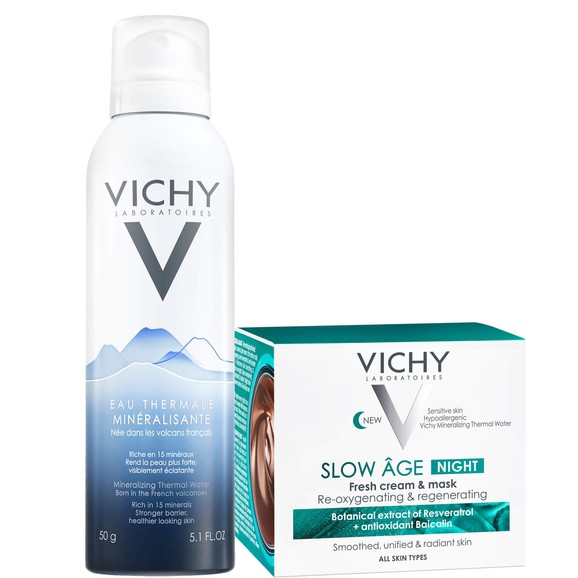 Δώρο Vichy Eau Thermale Mineralisante Ιαματικό Μεταλλικό Νερό 50ml & Slow Age Night Fresh Cream & Mask Κρεμομάσκα Νύχτας 15ml