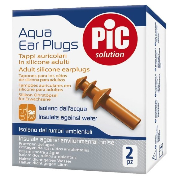 Pic Solution Aqua Ear Plugs for Adult Πορτοκαλί 2 Τεμάχια