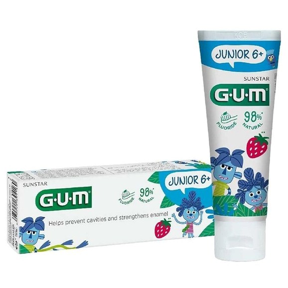 Gum Junior 6+ Toothpaste Strawberry Παιδική Οδοντόκρεμα με Γεύση Φράουλα 50ml