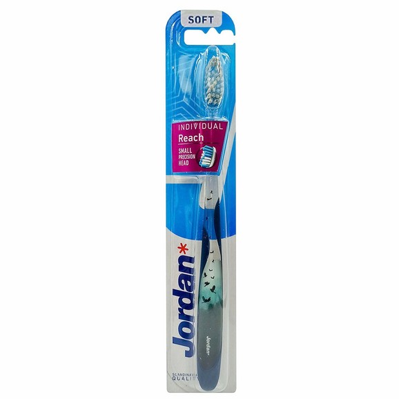 Jordan Individual Reach Soft Toothbrush 1 Τεμάχιο Κωδ 310041 - Μπλε