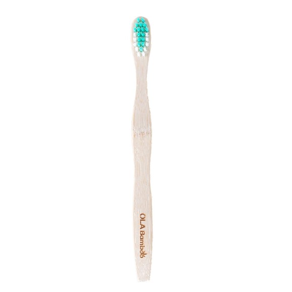 OLABamboo Kids Toothbrush Soft 1 Τεμάχιο - Τιρκουάζ / Άσπρο