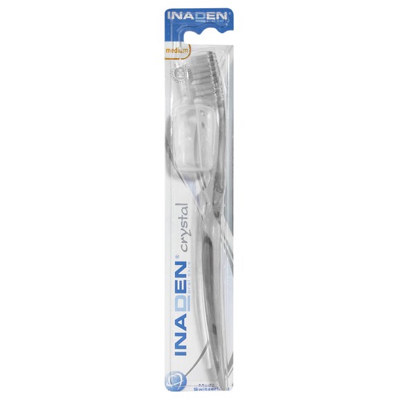 Inaden Crystal Medium Toothbrush 1 Τεμάχιο - Άσπρο