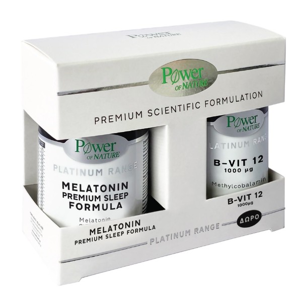 Power Health Promo Platinum Range Melatonin Premium Sleep Formula 20caps & Δώρο B-Vit 12 1000μg 20tabs
