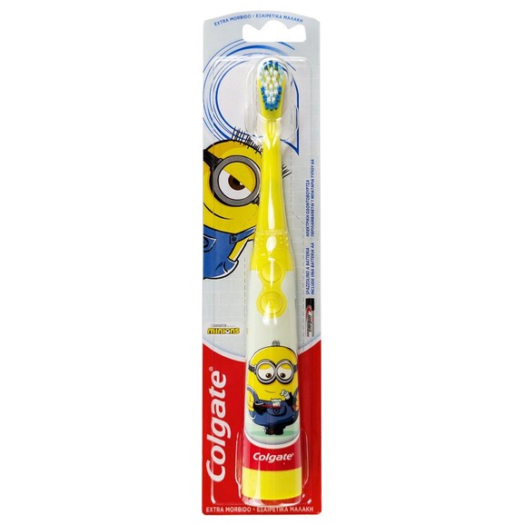 Colgate Minions Desing-It Battery Kids Extra Soft 1 Τεμάχιο - Κίτρινο