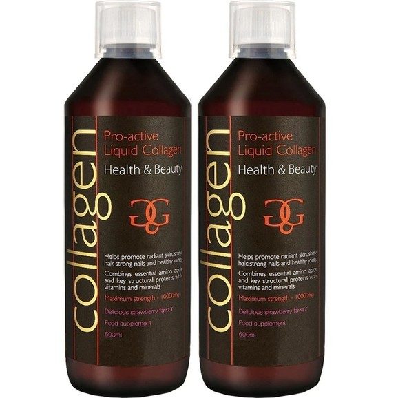 Σετ Collagen ProActive Πόσιμο Κολλαγόνο 1200ml (2x600ml) - 2 Φράουλα