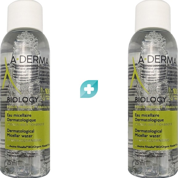 Σετ Δώρο A-Derma Biology Dermatological Micellar Water Μικυλλιακό Νερό Καθαρισμού Προσώπου 50ml (2x25ml)