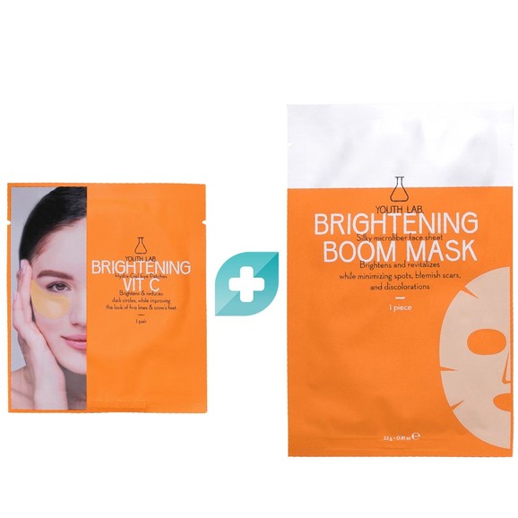 Σετ Δώρο Youth Lab Brightening Boom Mask 1 Τεμάχιο & Brightening Vit C Eye Patch 1 Pair