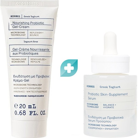 Σετ Δώρο Korres Greek Yoghurt Nourishing Probiotic Gel Cream for Normal to Combination Skin 20ml & Probiotic Skin-Supplement Serum 15ml Σετ Δώρο Korres Greek Yoghurt Nourishing Probiotic Gel Cream for Normal to Combination Skin 20ml & Probiotic Skin-Supplement Serum 15ml