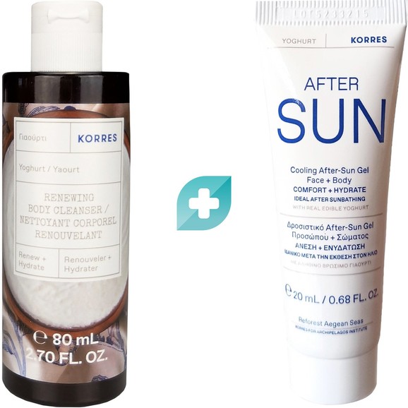 Σετ Δώρο Korres Yoghurt Renewing Body Cleanser 80ml & After Sun 20ml Σετ Δώρο Korres Yoghurt Renewing Body Cleanser 80ml & After Sun 20ml