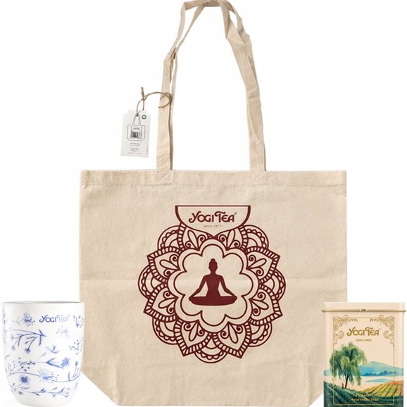 Σετ Δώρο Yogi Tea Ceramic Mug 1 Τεμάχιο & Travel Tin Box 1 Τεμάχιο ή Υφασμάτινη Τσάντα 1 Τεμάχιο σε Τυχαία Επιλογή Δώρου