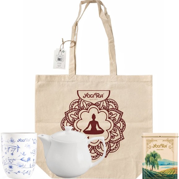 Σετ Δώρο Yogi Tea Ceramic Mug 1 Τεμάχιο & Τσαγιέρα Πορσελάνης Λευκή 450ml, 1 Τεμάχιο & Travel Tin Box 1 Τεμάχιο ή Υφασμάτινη Τσάντα 1 Τεμάχιο σε Τυχαία Επιλογή Δώρου