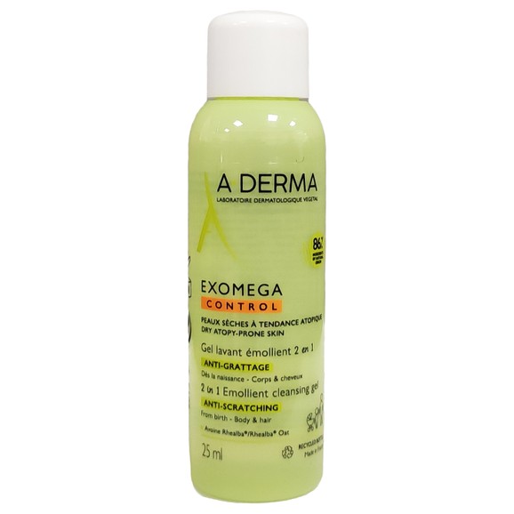 Δώρο A-derma Exomega Control 2in1 Cleansing Anti-Scratching Emollient Gel for Body & Hair 25ml