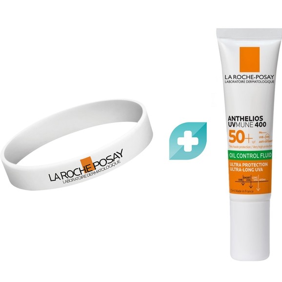 Σετ Δώρο La Roche-Posay UV Sensor Bracelet 1 Τεμάχιο & Anthelios UVMune 400 Oil Control Fluid Spf50+, 15ml