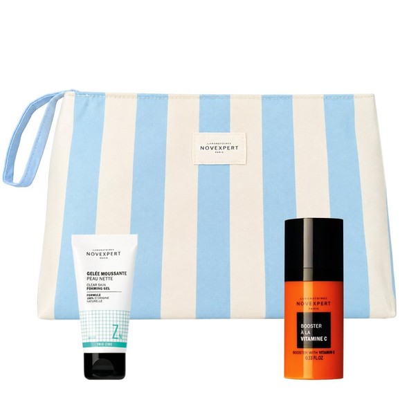 Σετ Δώρο Novexpert Trio-Zinc Clear Skin Foaming Gel 30g & Insulated Cotton Pouch 1 Τεμάχιο & Booster Vitamin C Serum 10ml