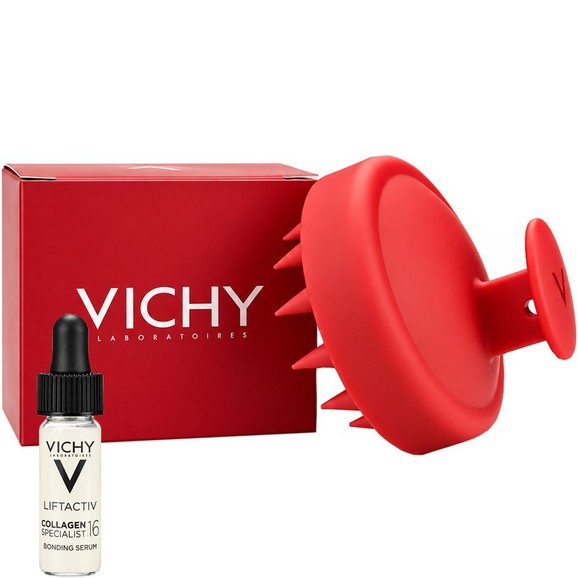 Σετ Δώρο Vichy Liftactiv Collagen Specialist 16 Bonding Serum 4ml & Decros Scalp Brush 1 Τεμάχιο