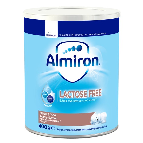 Nutricia  Almiron FL Γάλα για Βρέφη Από τη Γέννηση με δυσανεξία στη Λακτόζη 400gr