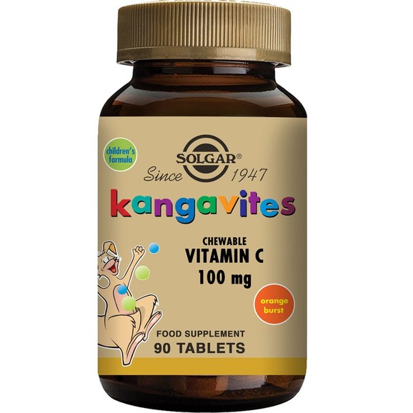 Solgar Kangavites Chewable Vitamin C 100mg 90tabs - Orange