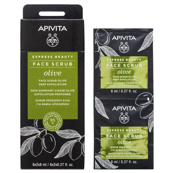 Apivita Express Beauty Face Scrub Olive Deep Exfoliation 2x8ml Apivita Express Beauty Face Scrub Olive Deep Exfoliation 2x8ml