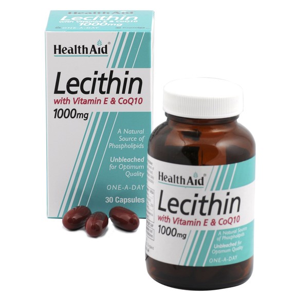 Health Aid Lecithin with Co-Q10 & Vitamin E 30caps
