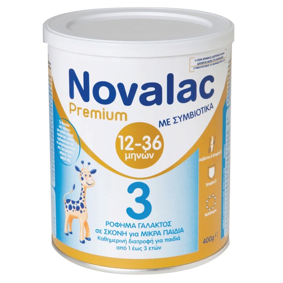 Novalac Premium Νο 3 Γάλα με Συμβιοτικά Για Ηλικίες 12-36 Μηνών 400gr