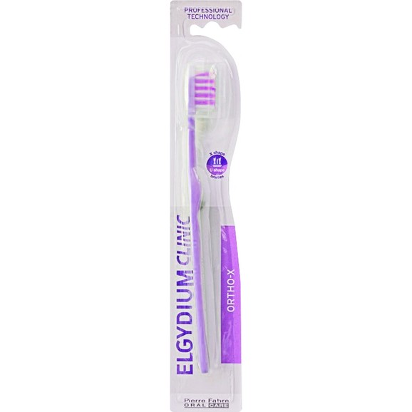 Elgydium Clinic Ortho-X Toothbrush 1 Τεμάχιο - Μωβ