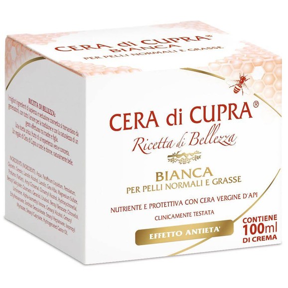 Cera di Cupra Bianca Ενυδατική Κρέμα Προσώπου για Λιπαρά / Κανονικά Δέρματα Απο Αγνό Κερί Μελισσών 100ml
