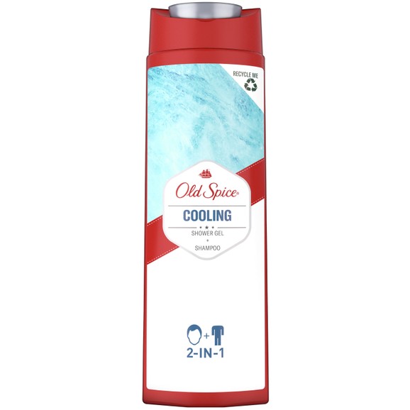 Old Spice Cooling 2 in 1 Shower Gel & Shampoo 400ml