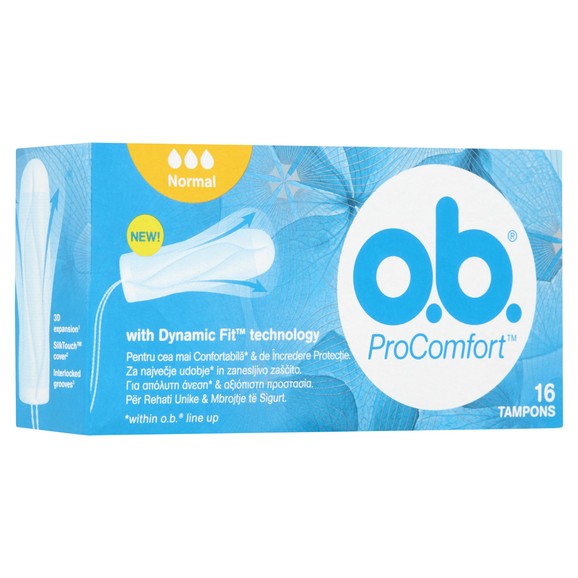 O.b. ProComfort Normal Ταμπόν για Ημέρες με Μικρή Έως Μέτρια Ροή 16 Τεμάχια