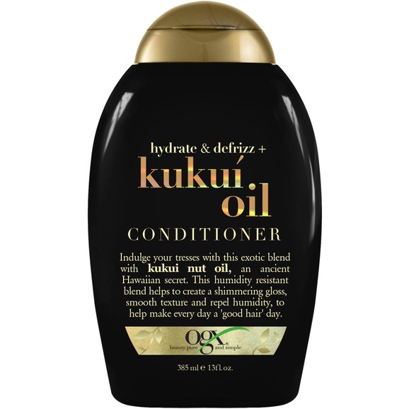 OGX Kukui Oil Conditioner Hydrate & Defrizz Μαλακτική Ενυδατική Κρέμα Μαλλιών Κατά του Φριζαρίσματος 385ml