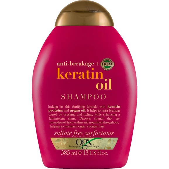 OGX Keratin Oil Shampoo Anti Breakage Σαμπουάν Ενδυνάμωσης με Κερατίνη & Έλαιο Argan Κατά του Σπασίματος της Τρίχας 385ml