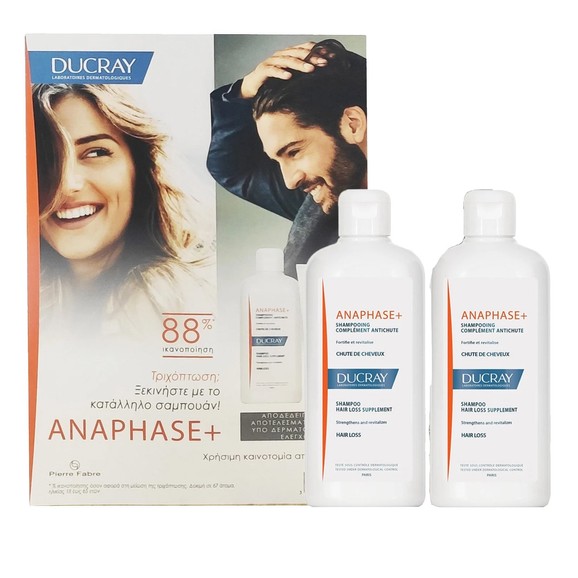 Δώρο Ducray Anaphase+ Stimulating Cream Shampoo Σαμπουάν Αγωγής για την Τριχόπτωση Ιδανικό για Αδύναμα Μαλλιά 2x30ml