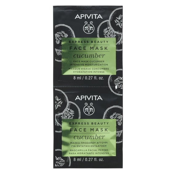 Apivita Express Beauty With Cucumber Μάσκα Εντατικής Ενυδάτωσης Με Αγγούρι για Κανονική/ξηρή Αφυδατωμένη Επιδερμίδα 2x8ml Apivita Express Beauty With Cucumber Μάσκα Εντατικής Ενυδάτωσης Με Αγγούρι για Κανονική/ξηρή Αφυδατωμένη Επιδερμίδα 2x8ml