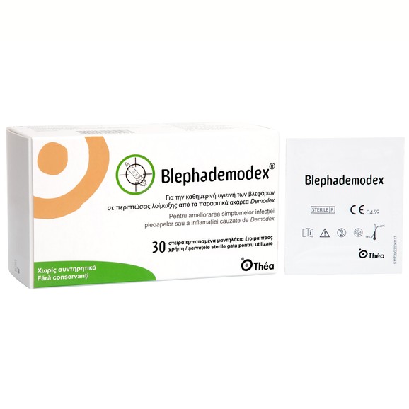 Thea Blephademodex Wipes Υγρά Μαντηλάκια Ματιών 30 Τεμάχια